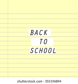 Back to school  legal pad notebook paper