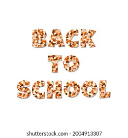 Zurück zur Schule, Schrift, Ballonbriefe, Texturbriefe. Phrase für Design.