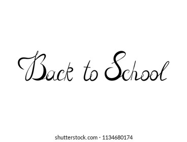 "Back to school" lettering for banners and posters