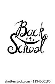 "Back to school" lettering for banners and posters