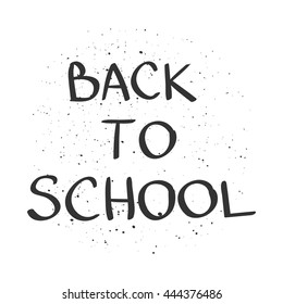 Back to School Lettering black on white letters