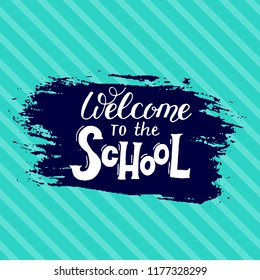 Back to school lettering chalk motivation inscription. Hand drawn trendy design for a logo, greeting cards, invitations, posters,banners, t-shirts.