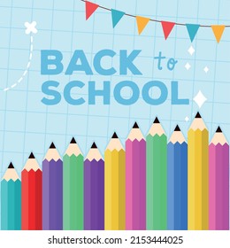 back to school lettering and colors poster