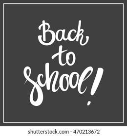 Back to school lettering design. Vector illustration. isolated on a white background.