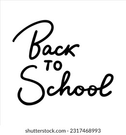 Back to school. lettering isolated artwork. Typography stamp for t-shirt graphics, print, poster, banner, flyer, tags, postcard. Vector image. Vector illustration