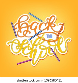 Back to School - lettering label art poster banner