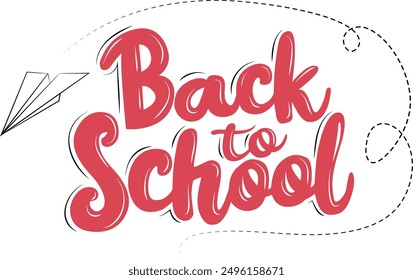 Back to school lettering in modern style. Vector text design.