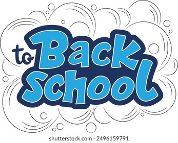 Letras de regreso a la escuela en estilo moderno. Diseño de texto de Vector.