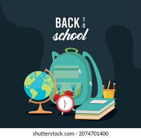 back to school lettering and supplies