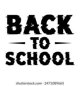 Ilustración vectorial de camiseta de tipografía de letras de regreso a la escuela.