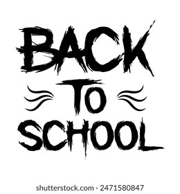 Ilustración vectorial de camiseta de tipografía de letras de regreso a la escuela.