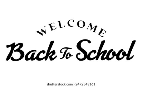Back to school lettering typography t shirt vector illustration.