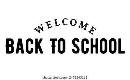 Back to school lettering typography t shirt vector illustration.