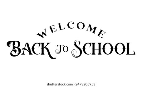 Back to school lettering typography t shirt vector illustration.
