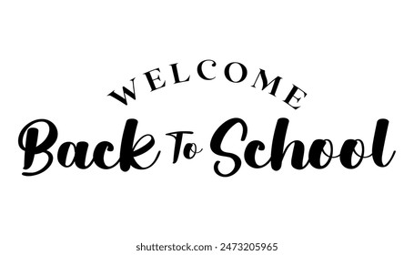 Back to school lettering typography t shirt vector illustration.