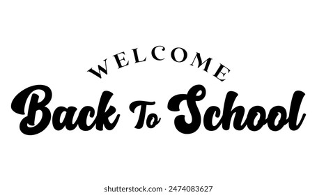 Back to school lettering typography t shirt vector illustration.