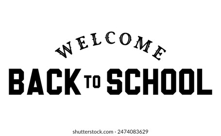 Back to school lettering typography t shirt vector illustration.