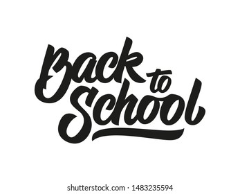 Back to school lettering. Vector illustration.