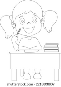 Back to School Line Art illustrations