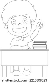 Ilustraciones de arte en línea de regreso a la escuela