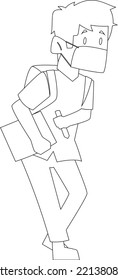 Back to School Line Art illustrations