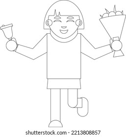 Back to School Line Art illustrations