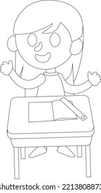 Back to School Line Art illustrations