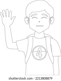 Back to School Line Art illustrations