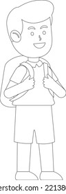 Back to School Line Art illustrations
