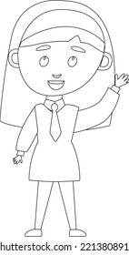 Back to School Line Art illustrations