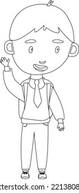 Back to School Line Art illustrations