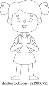 Ilustraciones de arte en línea de regreso a la escuela