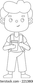 Ilustraciones de arte en línea de regreso a la escuela