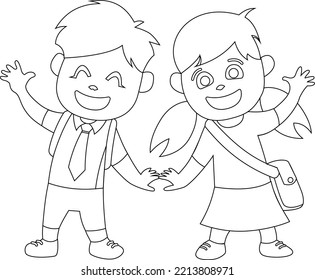 Back to School Line Art illustrations