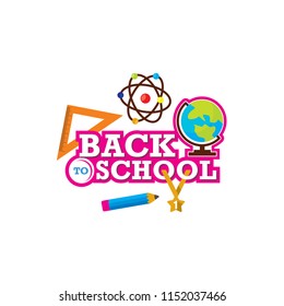 back to school logo for education concept. vector