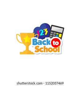 back to school logo for education concept. vector