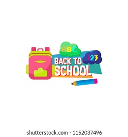 back to school logo for education concept. vector