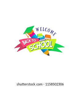 back to school logo for education concept. vector