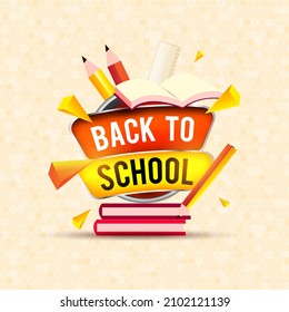 Back To School Logo. Promotion Vector Design