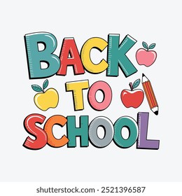 Back to school logo Back to school typography