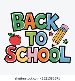 Back to school logo Back to school typography