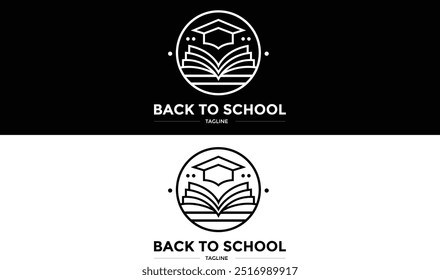 Volver al logotipo de la escuela con fondo blanco y negro