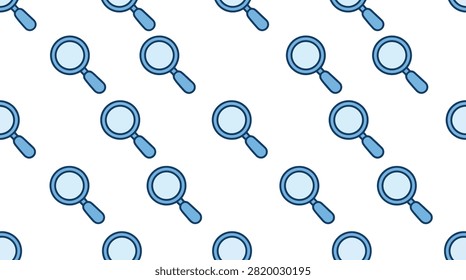 Back to School Magnifying glass icon seamless pattern background with magnifying, seamless