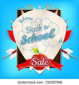 Back to School marketing background. Greeting card, poster, flier, blog, article, social media. EPS 10 vector file included