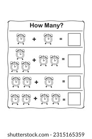 back to school math kindergarten worksheet