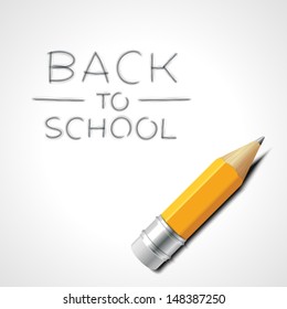 Back to school message hand draw vector illustration eps 10 