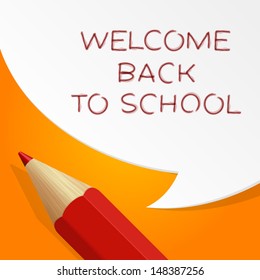 Back to school message hand draw vector illustration eps 10 