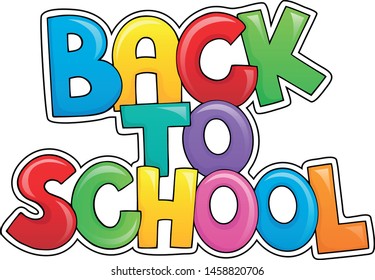 Back to school message image 2 - eps10 vector illustration.