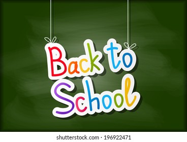 Back School Message On Chalkboard Background Stock Vector (Royalty Free ...