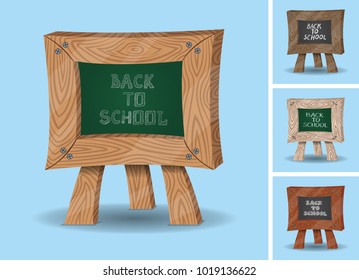 Back to School Message on Mini Chalkboard. All the chalkboard images are in different layers and the text types do not need any font. 